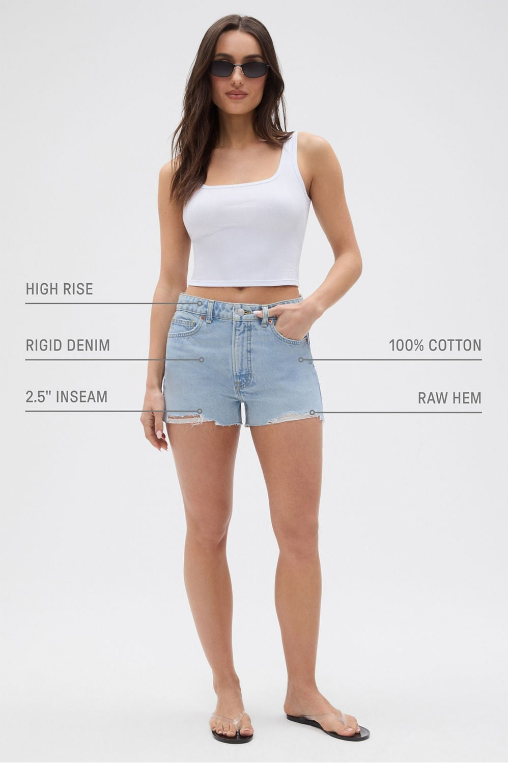 High Rise Denim Shorts 2.5" | Fabletics