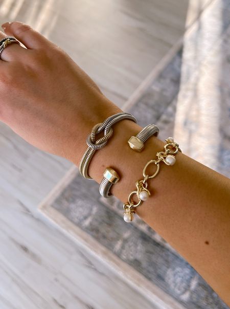 Mixed metal bracelet / mixed metal jewelry / bracelet stack / birthday gift idea / valentines gift for her 

#LTKGiftGuide #LTKfindsunder100