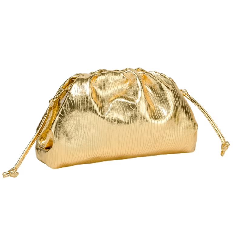 Dumpling Bag,Clutch Purse for women Shoulder Bag Designer Cloud handbag PU Leather Woven Handbag ... | Walmart (US)
