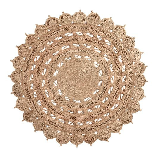Round Woven Medallion Jute Area Rug by World Market | World Market