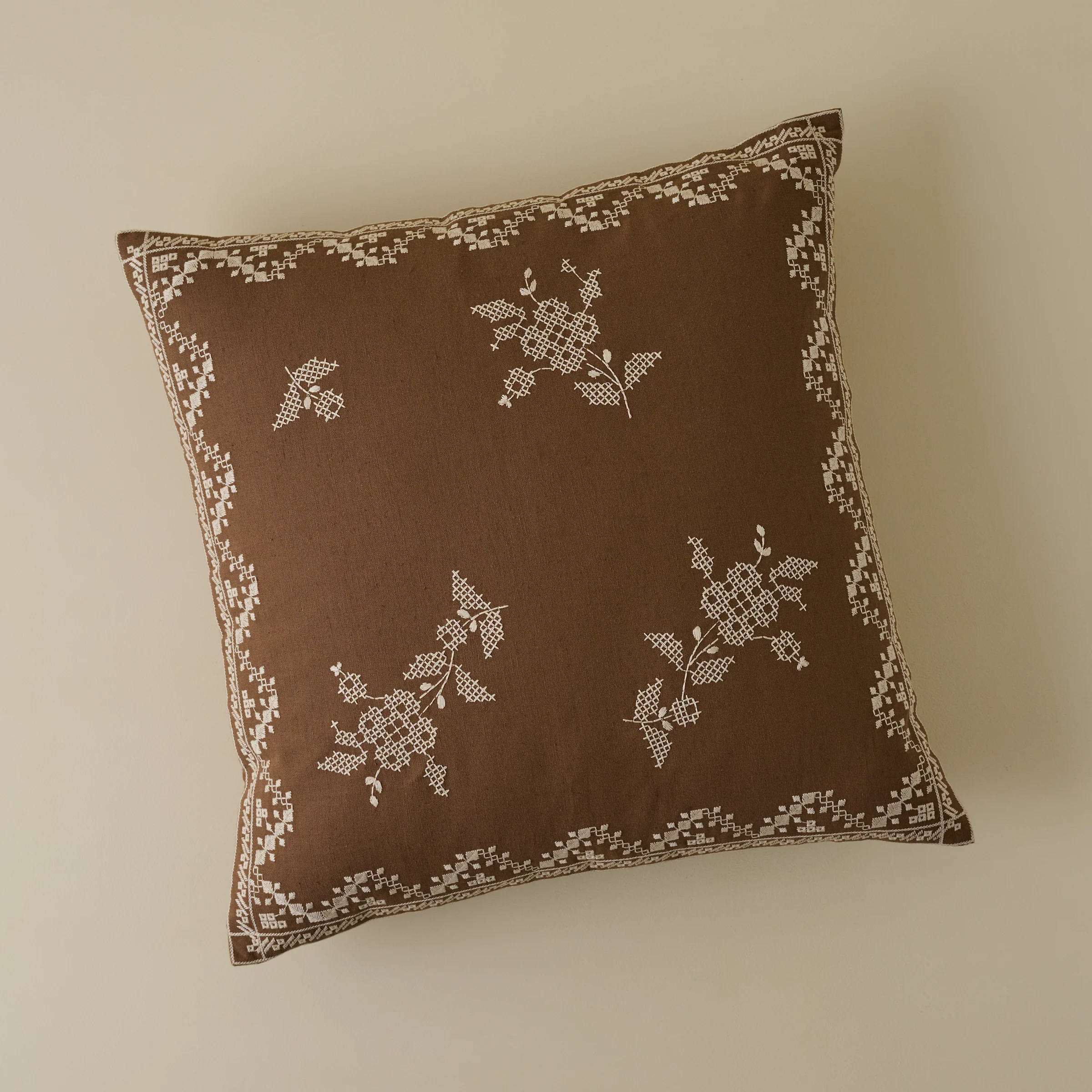 Lacey Embroidered Throw Pillow | Magnolia