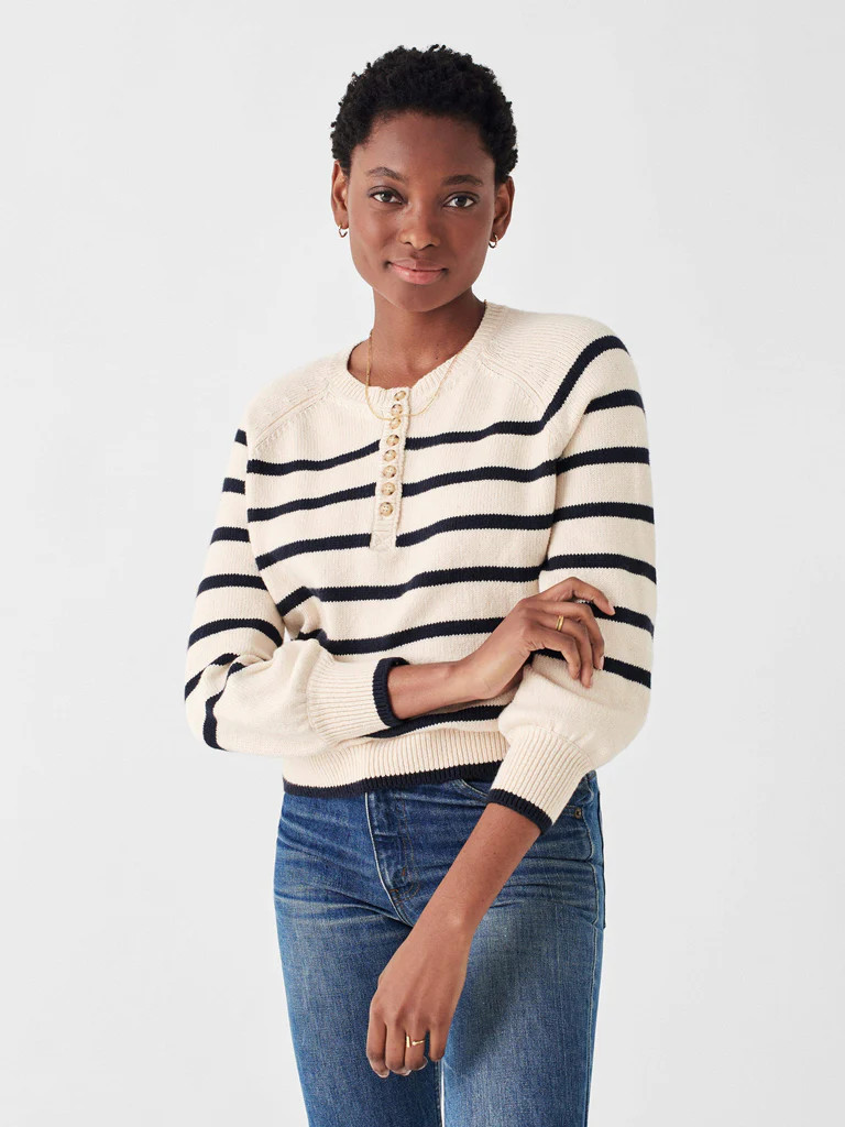 Cozy Cotton Henley Sweater | Faherty