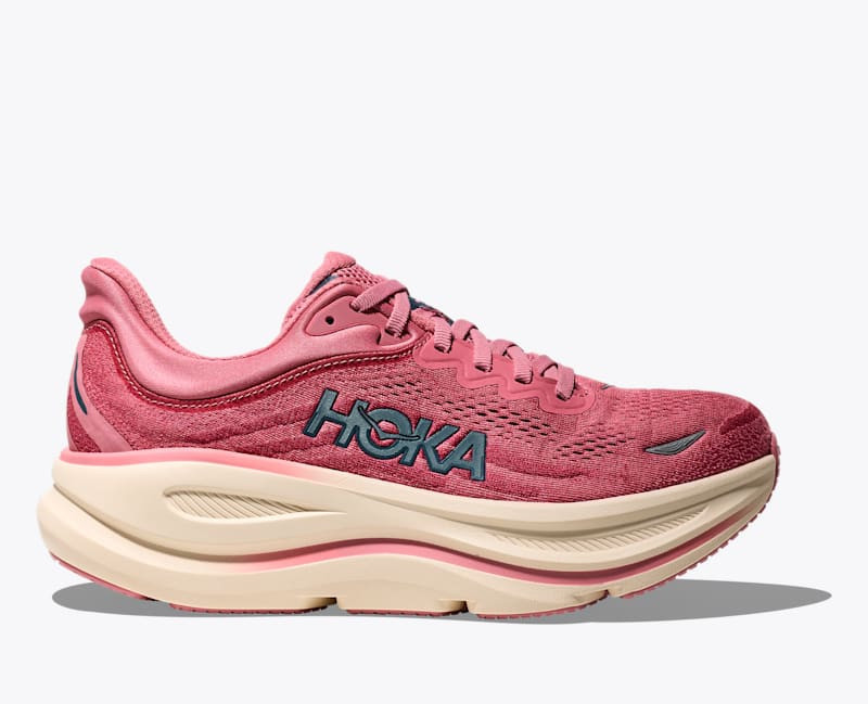 HOKA Women's Bondi 9 Shoes in Lingonberry/Cranberry, Size 5.5 | Hoka One US
