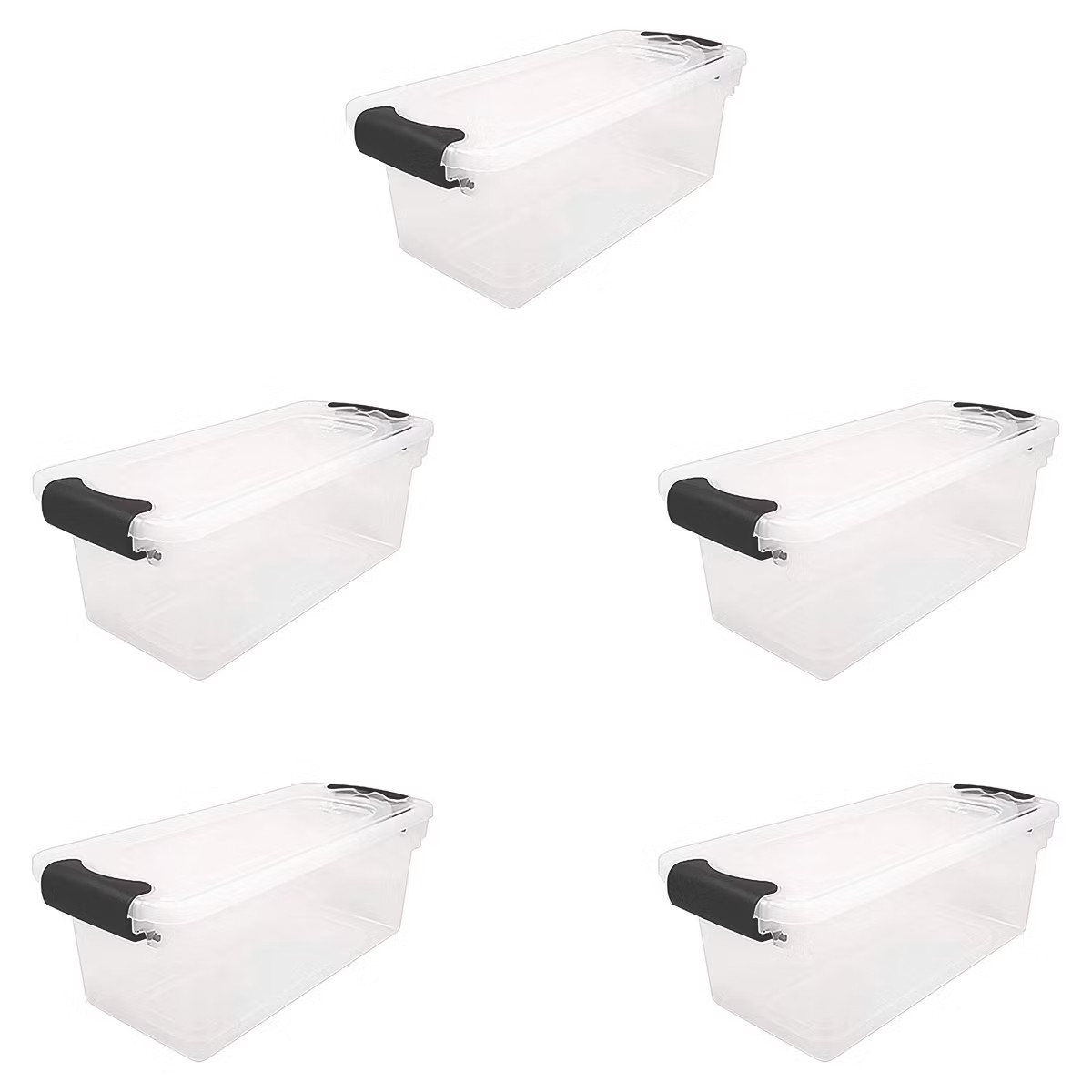 Homz 7.5 Qt Clear Storage Organizing Container Bin with Latching Lids | Target