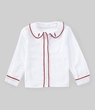 Edgehill Collection x Darby Fallon Clark Little Boys 2T-4T Whit Woven Soldier Embroidery Button F... | Dillard's