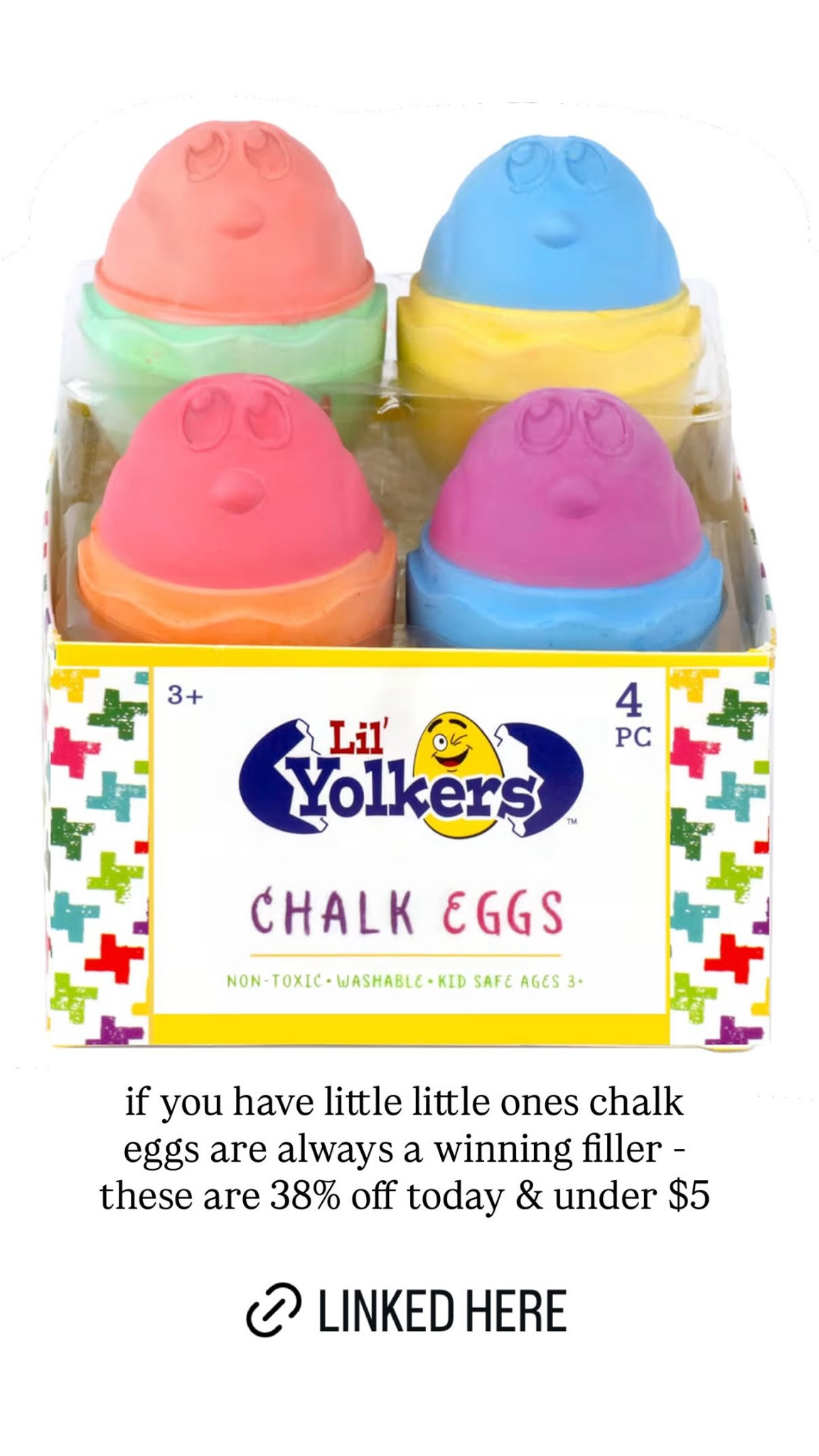 if you have little ones, chalk eggs are always a winning filler

#LTKSeasonal #LTKKids
