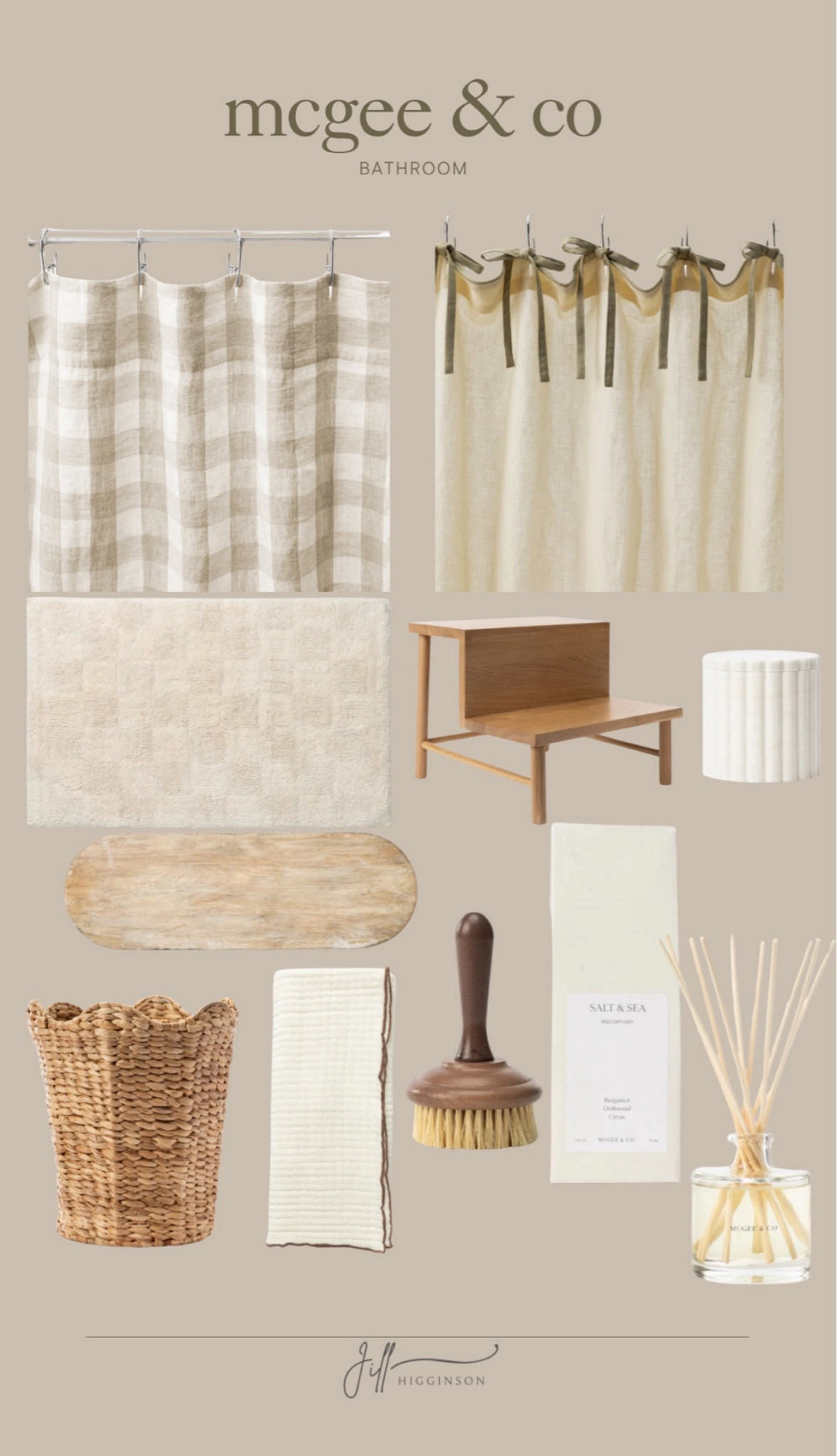 McGee & Co bathroom! 

Bath rug, shower curtain, reed diffusor, home decor 



#LTKStyleTip #LTKHome #LTKGiftGuide