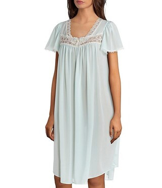 Miss Elaine Silk Essence Solid Short Nightgown | Dillard's | Dillard's