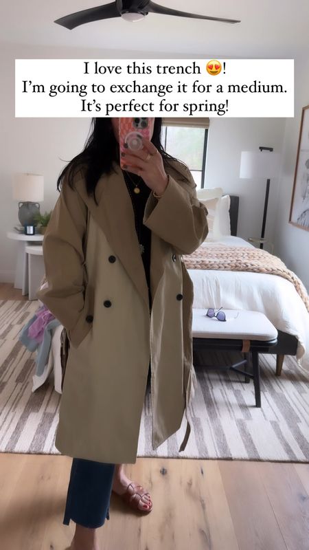 This trench is on sale for $20!! Size down if you are between sizes or don’t want an oversized look. It’s so cute and I love the two tone look  

#LTKMidsize #LTKSaleAlert #LTKWorkwear