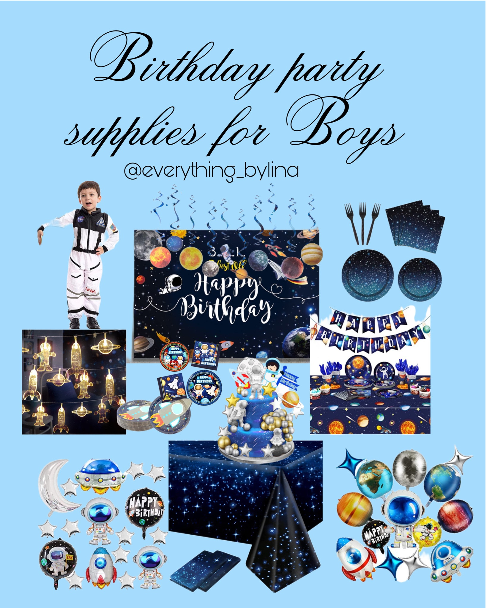 Birthday party supplies 

#birthday #supplies #boys #cuteboys #plates #tablecover #lights #ballons 

#LTKFind #LTKbaby #LTKGiftGuide