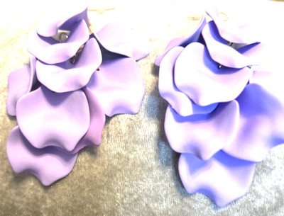 ABSOLUTELY GORGEOUS ZARA MULT PETAL LILAC  DROP EARRINGS  | eBay | eBay UK