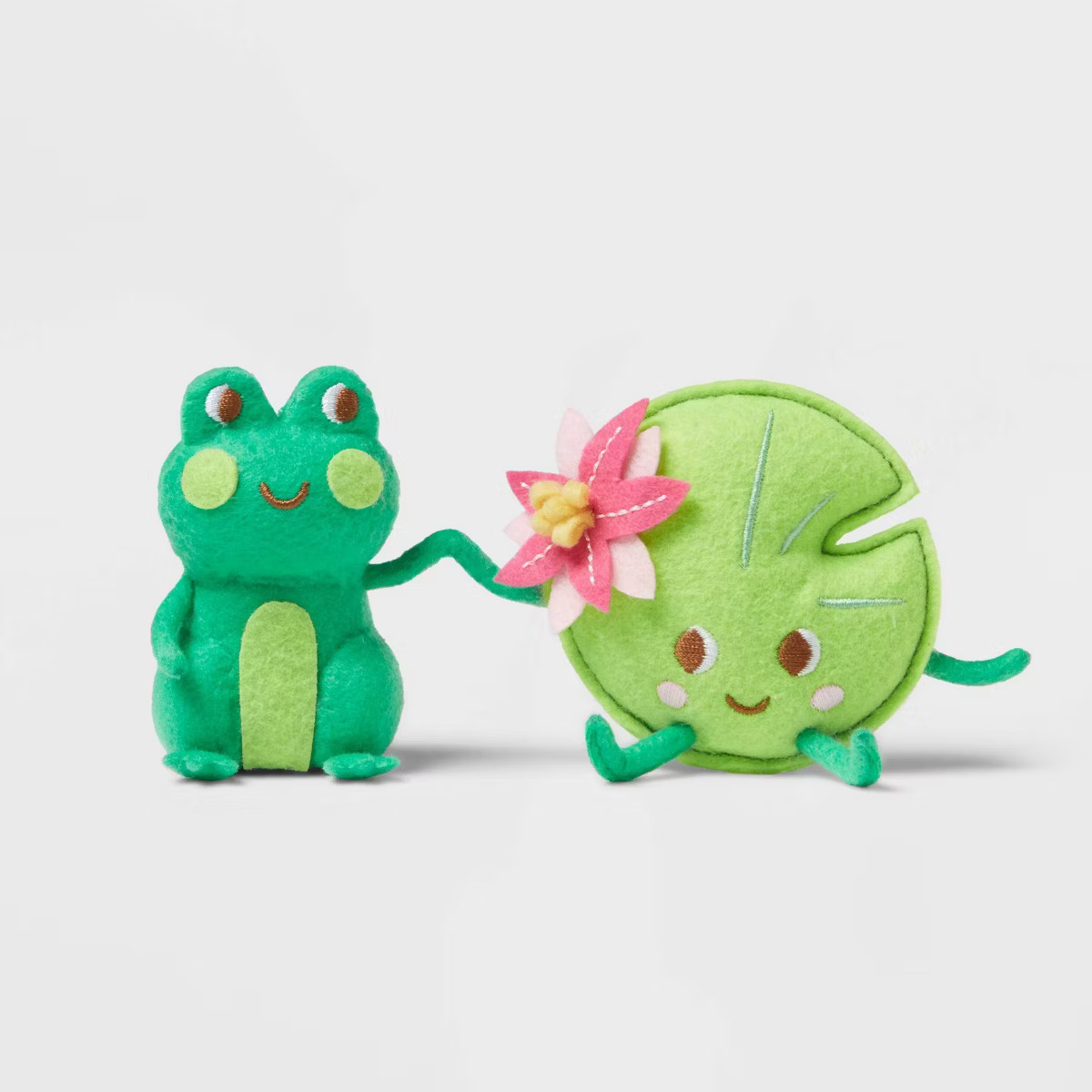 Felt Frog and Lilypad Duo Easter Figurine - Spritz™ | Target