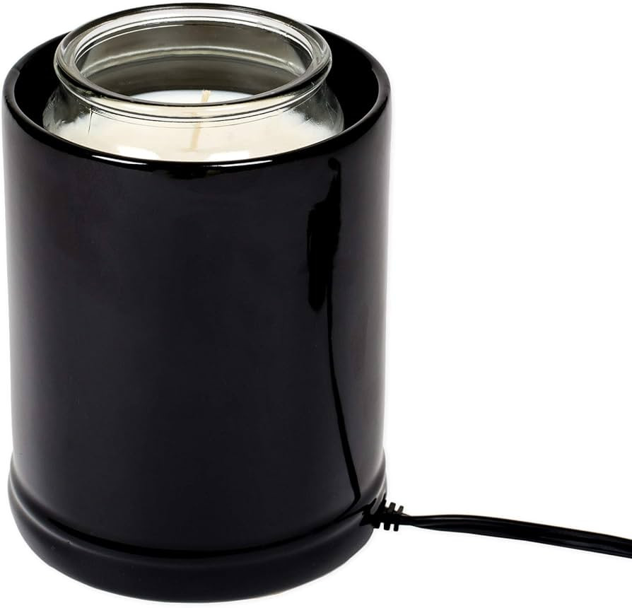 Glossy Black Ceramic Stoneware Electric Jar Candle Warmer | Amazon (US)