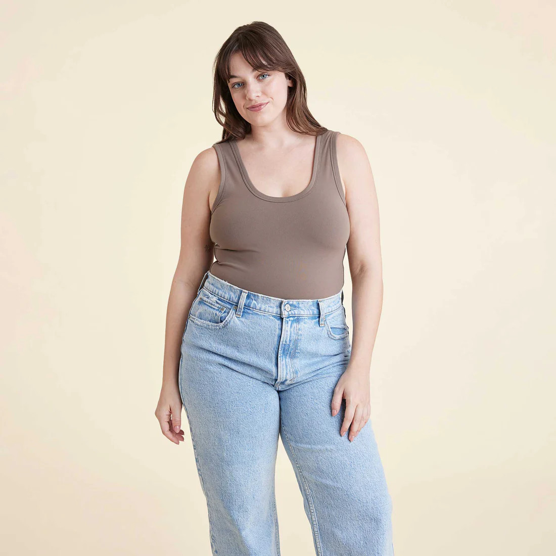 Seamless Scoop Tank Bodysuit | Nuuds US