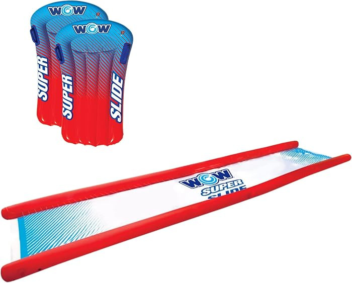 Wow Sports Super Inflatable Lawn Water Slide - 25 ft - Zigzag Sprinklers - Includes 2 Sleds - Kid... | Amazon (US)
