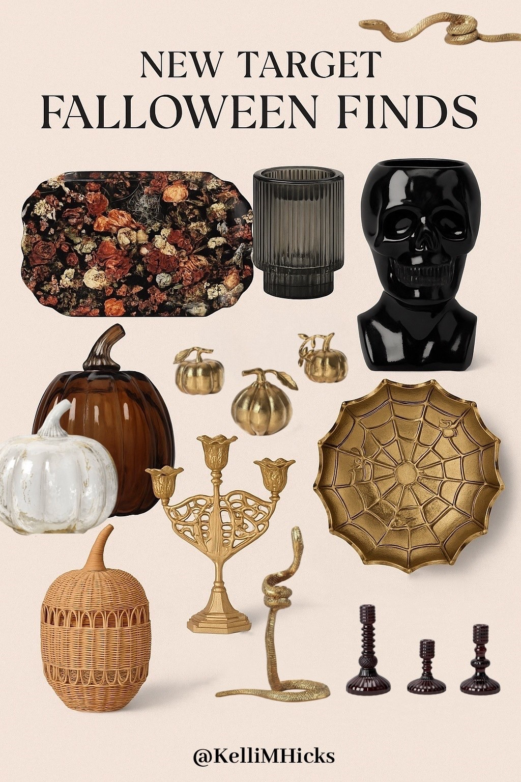 New Target Falloween Finds are here 🍂👻 From gold accents to glass pumpkins and moody decor, these pieces are perfect for mixing cozy fall vibes with a little Halloween edge. Tap to shop the tray, pumpkins, candle holders, and more before they sell out!

#TargetStyle #TargetFinds #Falloween #FallDecor #HalloweenDecor #AffordableDecor #TargetHome #HomeDecorInspo #FallHome #SpookySeason