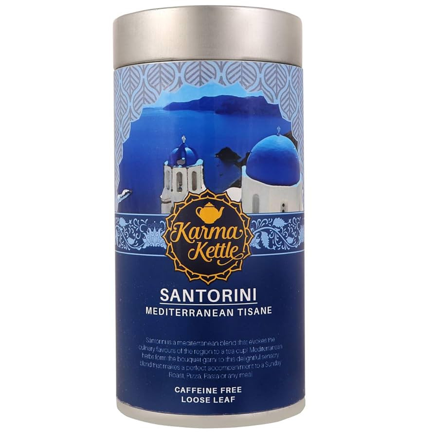 Santorini Mediterranean Inspired Tisane With Rosemary Peppermint Sage Sweet Basil Thyme Oregano 7... | Amazon (US)