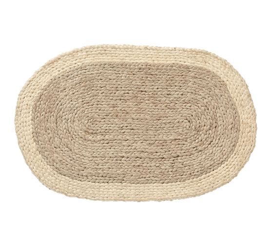 Braided Oval Natural Fiber Doormat | Pottery Barn (US)