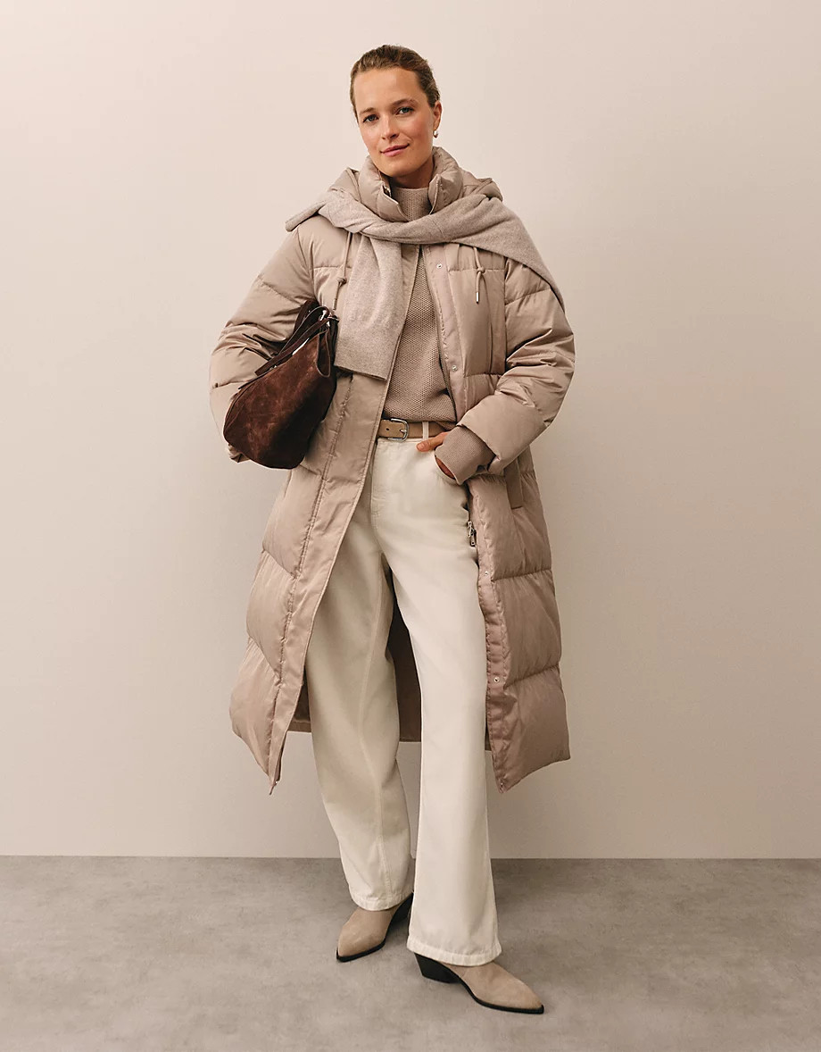 Down Filled Long Puffer Coat | The White Company UK & ROW