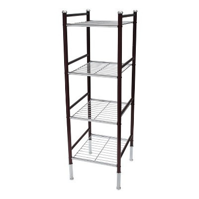 4 Tier Duplex Line Storage Tower Black - Organize It All: Metal Frame, Universal Shelving Unit, Easy to Assemble | Target