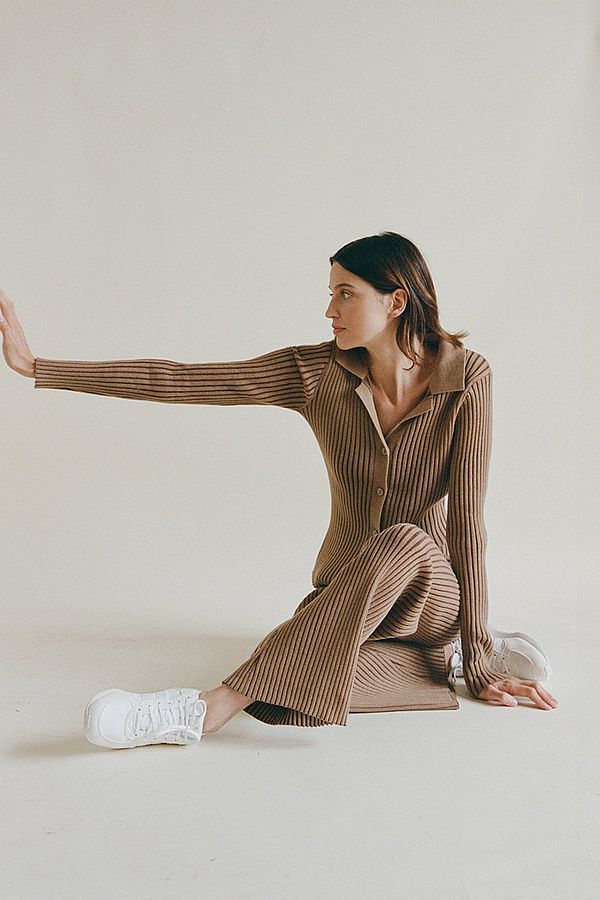 Rationalle | BEAUX TOP BROWN HEAVY RIB TOP | The Lobby