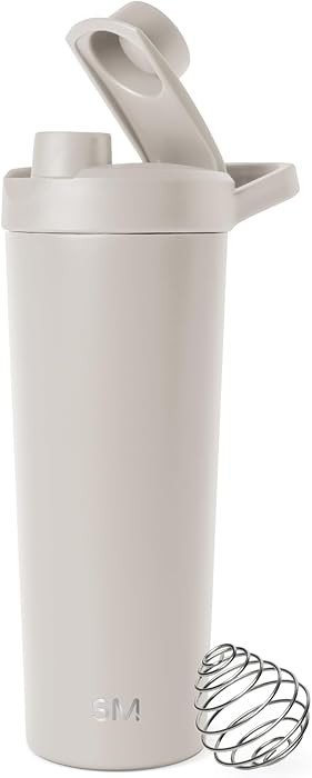 Simple Modern Stainless Steel Shaker Bottle with Ball 24oz | Metal Insulated Cup for Protein Mixe... | Amazon (US)