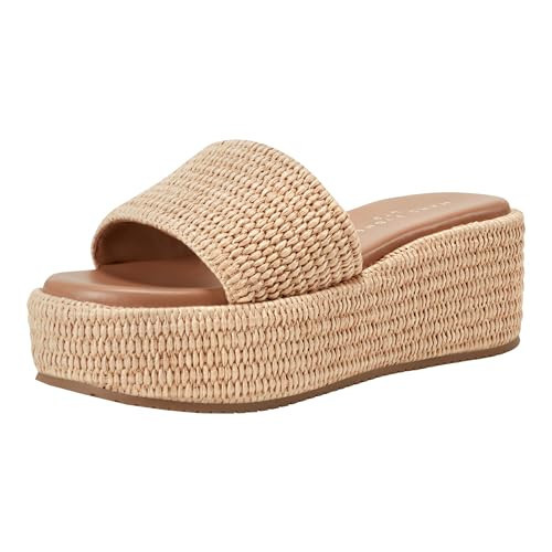 Marc Fisher LTD Women's Daylin Wedge Sandal, Light Natural 111, 10 | Amazon (US)