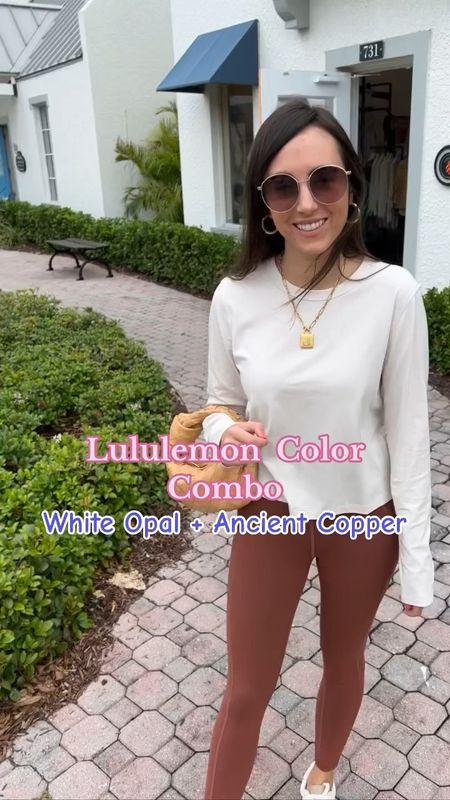 Lululemon classic fit tee in white opal (size 6) with invigorate leggings in ancient copper (size 4)



#LTKfindsunder100 #LTKfitness #LTKSeasonal