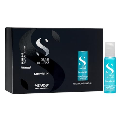 ALFAPARF MILANO Semi Di Lino Sublime Essential Hair Oil Treatment - Lightweight Hair Treatment for Glossy, Shiny Hair - Increase Softness and Luminosity - Color-Safe (12 Vials, 0.44 fl oz Each) | Amazon (US)