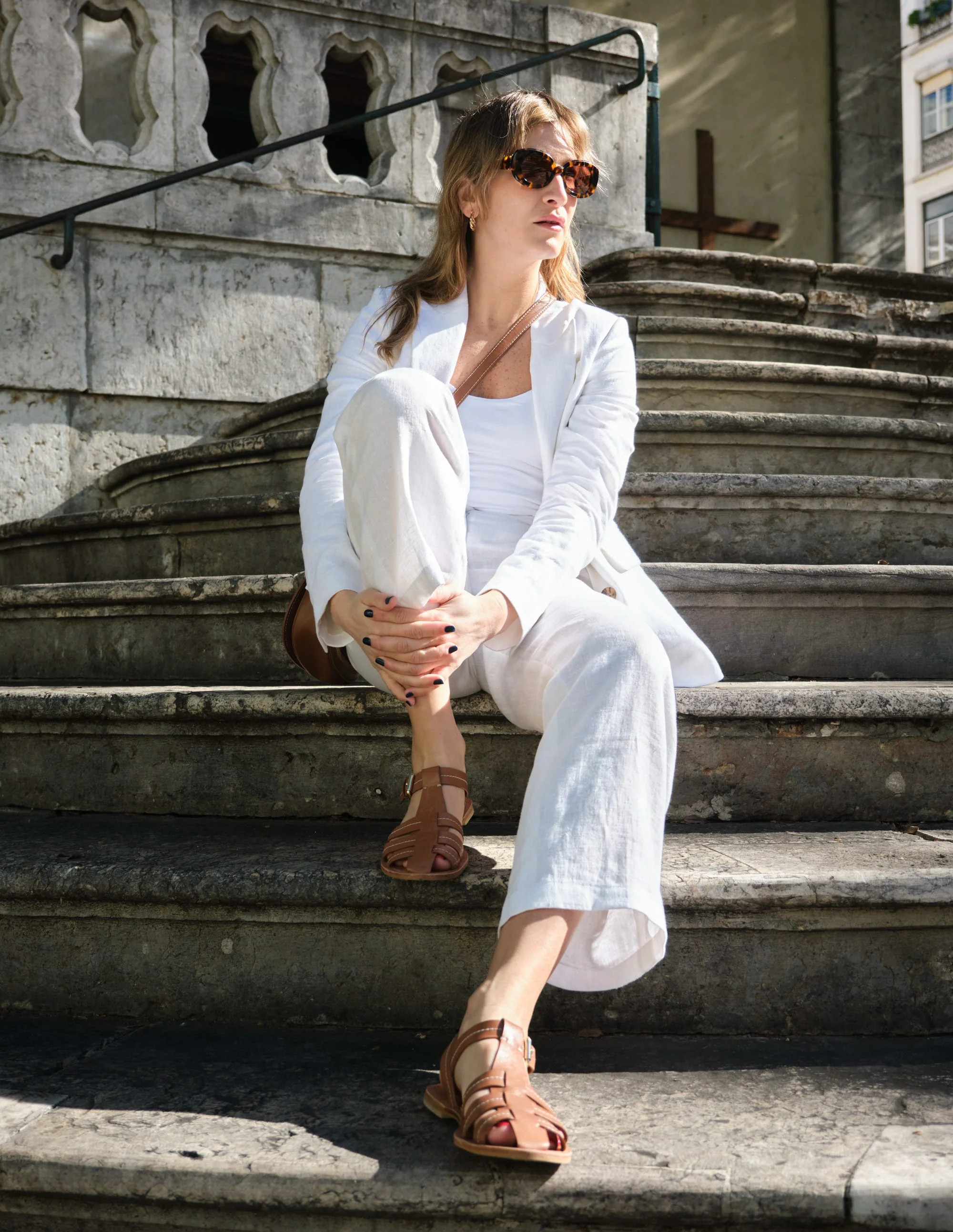 Westbourne Linen Pants-White | Boden (US)