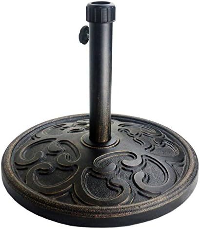 Sunnyglade 18" 22-lbs Outdoor Living Heavy Duty Round Antiqued Patio Umbrella Base | Amazon (US)