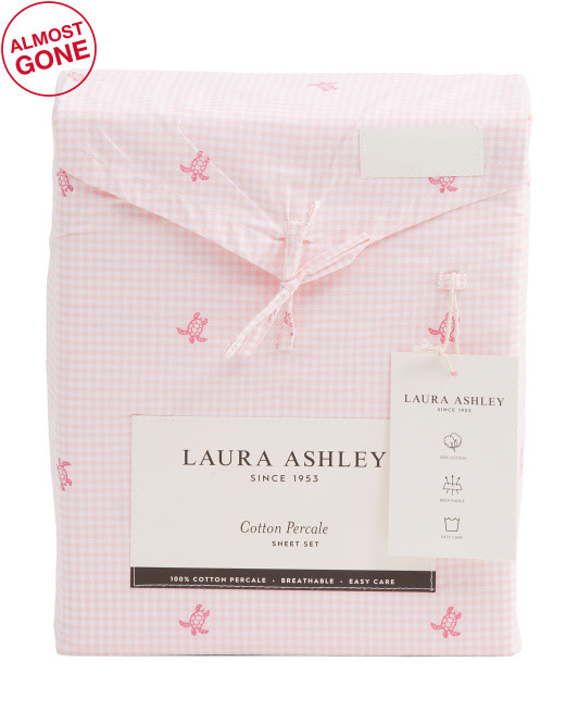 Cotton Turtle Gingham Sheet Set | TJ Maxx