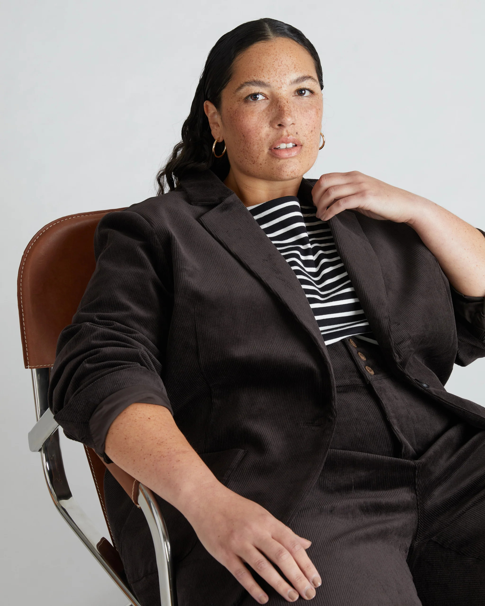 Charlie High Rise Sailor CordsEspresso$1484 interest-free payments of $37 with Affirm | Universal Standard