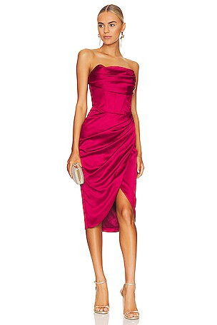 Jamila Corset Dress in Latte | Revolve Clothing (Global)