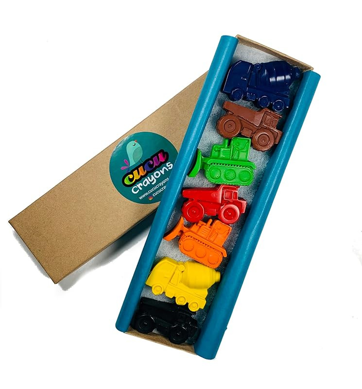 Construction Vehicle Crayons 7 pieces Set | Kids Birthday Gift | gift | Kids gift | Party Favor |... | Amazon (US)
