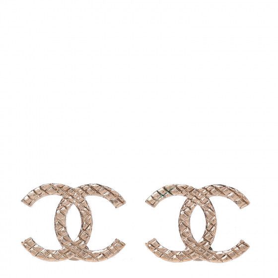 CHANEL Quilted CC Earrings Gold | Fashionphile