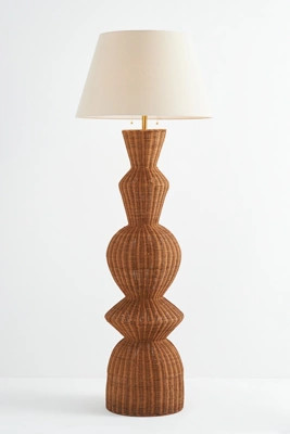Jember Rattan Geometric Floor Lamp | Anthropologie (US)