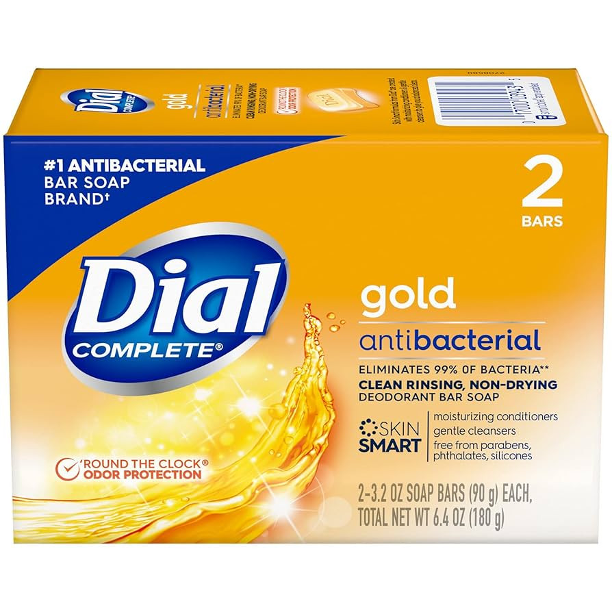 Dial Gold Antibacterial Deodorant Bar Soap, 3.2 Ounce, (Pack of 2) | Amazon (US)