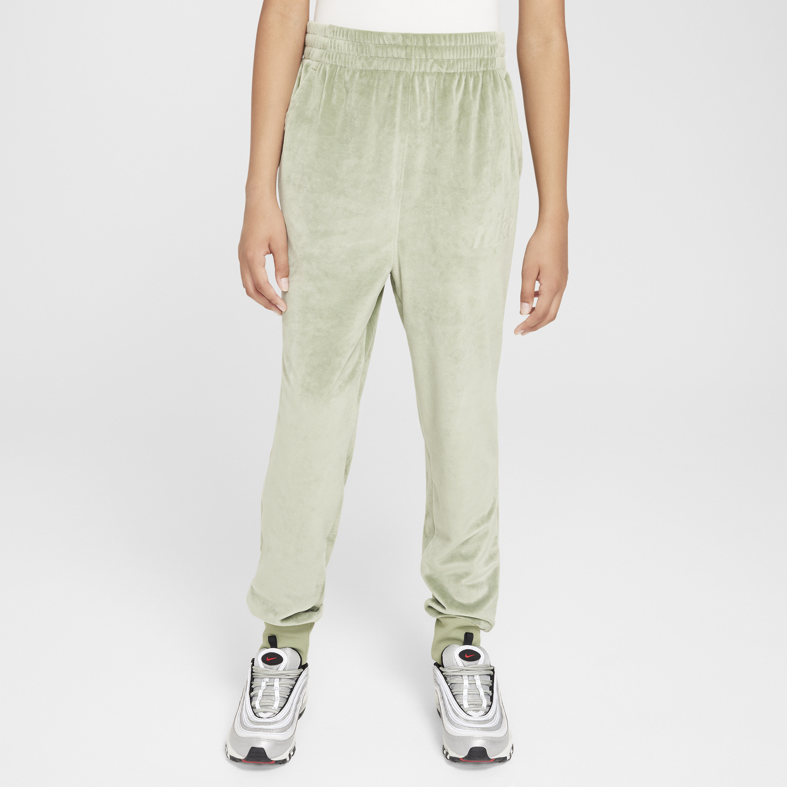 Women's Nike Sportswear Girls' Jogger Pants in Green | FZ5589-386 | Nike (US)