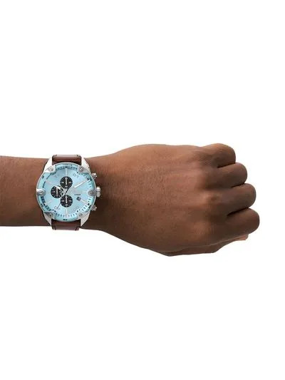 Relógio Diesel Spike Couro Prata - 2 Anos Garantia | Diesel (BR)