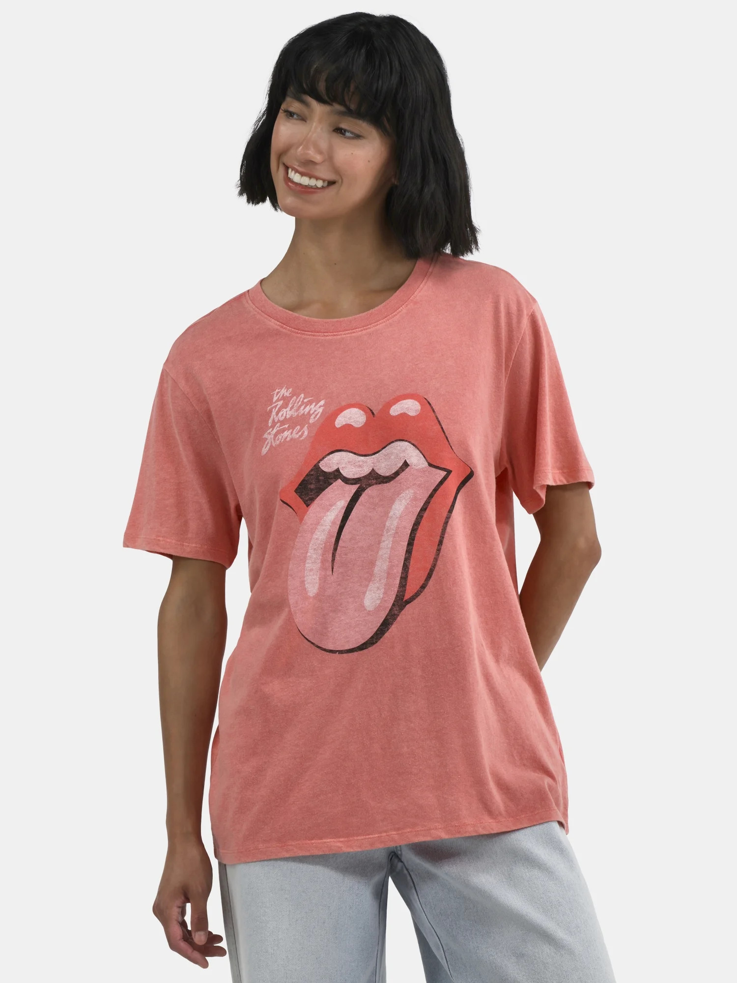 Time and Tru The Rolling Stones Tongue Logo Women's Graphic Tee, Sizes XS-XXXL | Walmart (US)