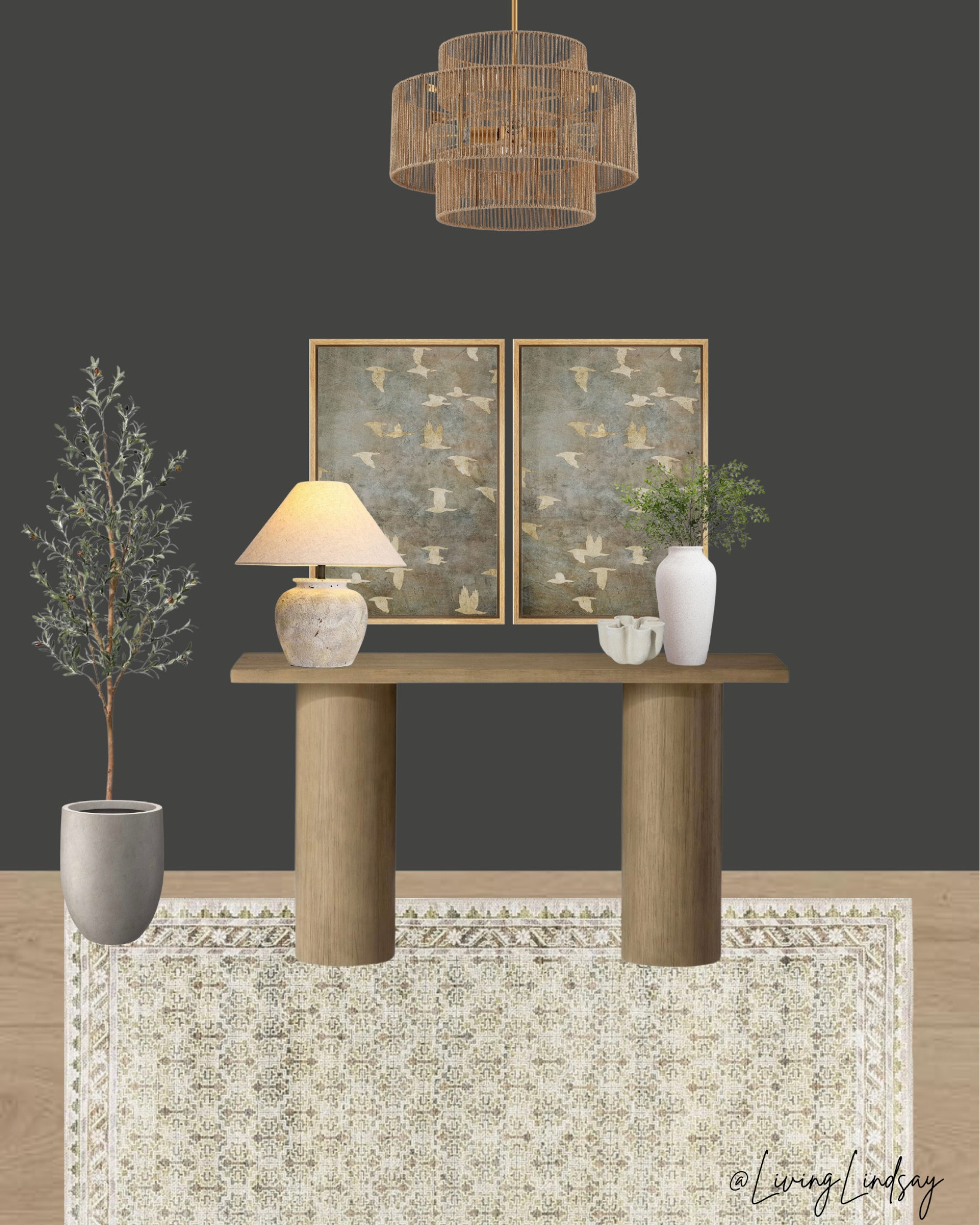 Amazon home decor, Amazon finds, Amazon furniture, entry rug, console table, woven chandelier 

#LTKhome #LTKfamily #LTKsalealert