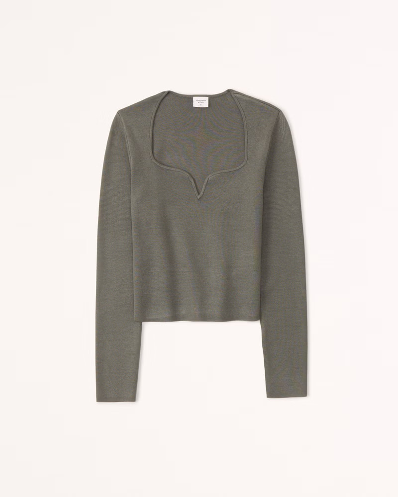 Slim Sweetheart Sweater Top | Abercrombie & Fitch (US)