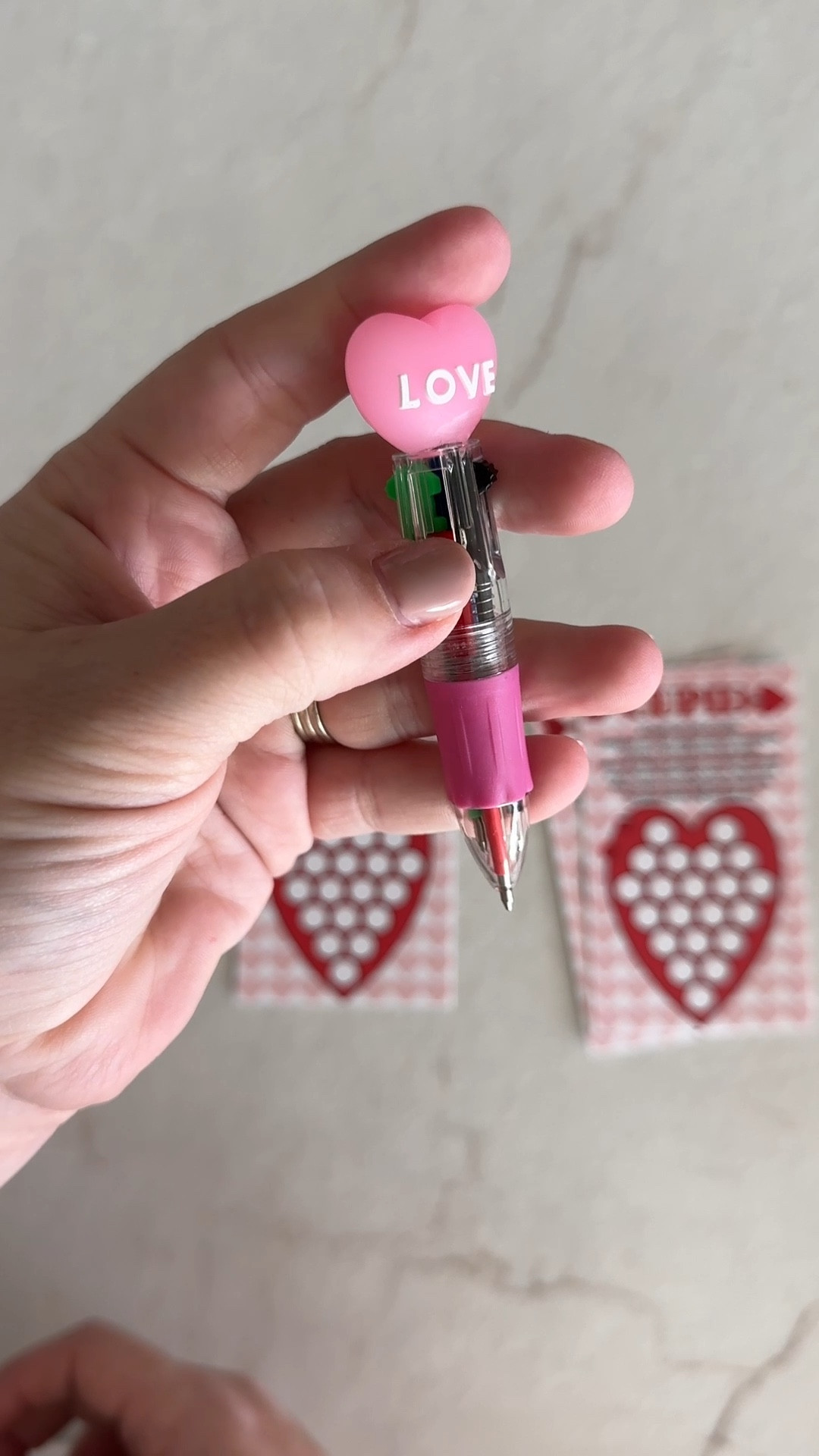 Made a little Valentine game perfect for classroom Valentine’s. These mini multicolor pens are perfect for them! Printable coming soon!

#LTKSeasonal #LTKmomlife #LTKKids