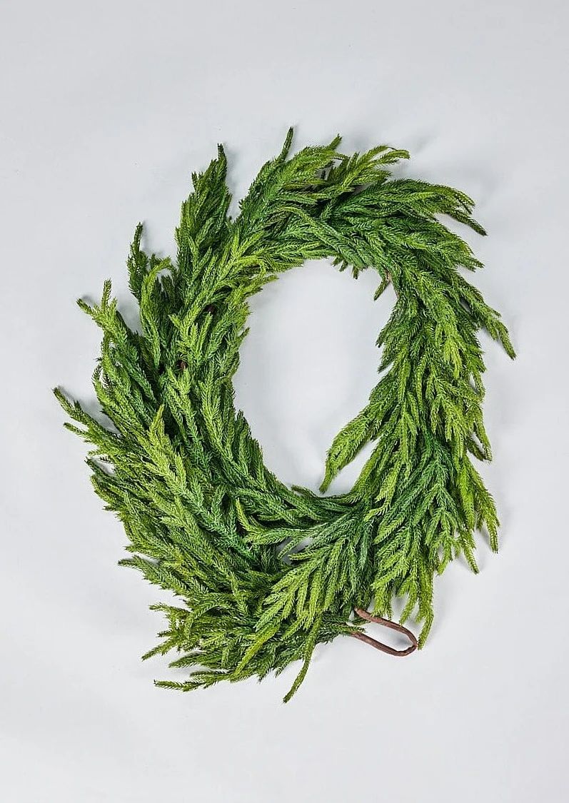 Afloral Real Touch Deluxe Norfolk Pine Garland - 72" | Afloral