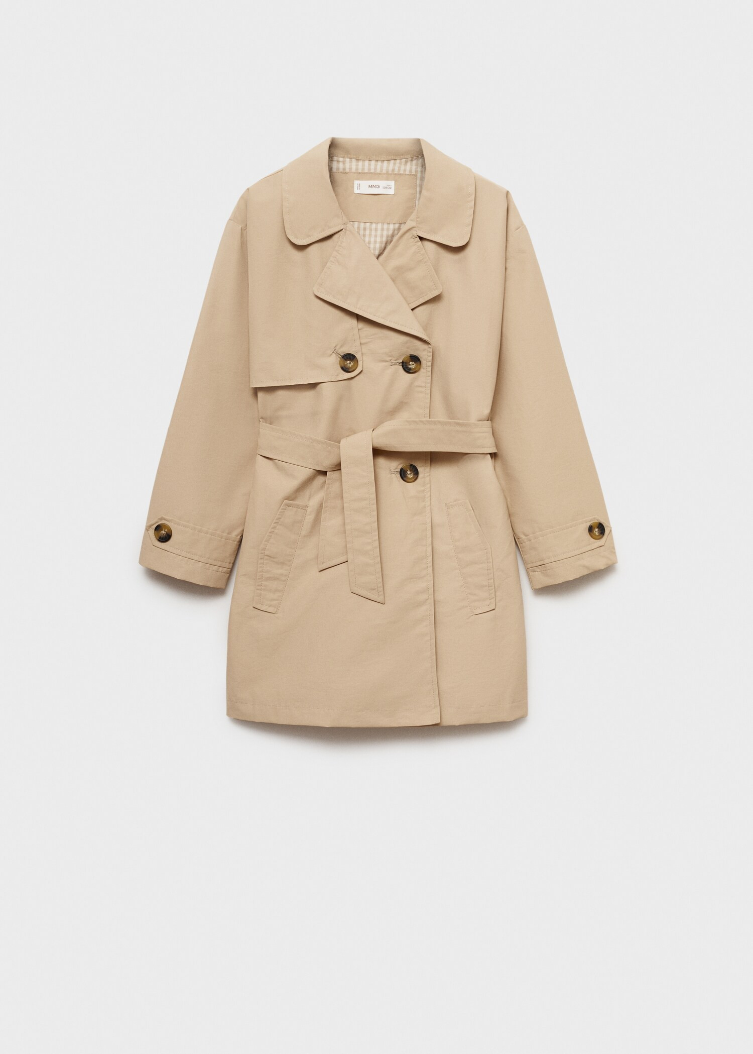 Classic trench coat with belt - Kids | MANGO USA | MANGO (US)
