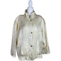 Cat Print Silk Bomber Jacket | Etsy (US)