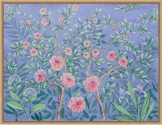 Amanti Art Framed Canvas Wall Art Print (24x18) French Garden Purple by Julia Purinton Float Fram... | Amazon (US)