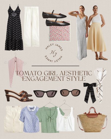 Haley James Style: Tomato Girl Engagement Style Aesthetic #summer #tomatogirl

#LTKstyletip #LTKwedding #LTKshoecrush