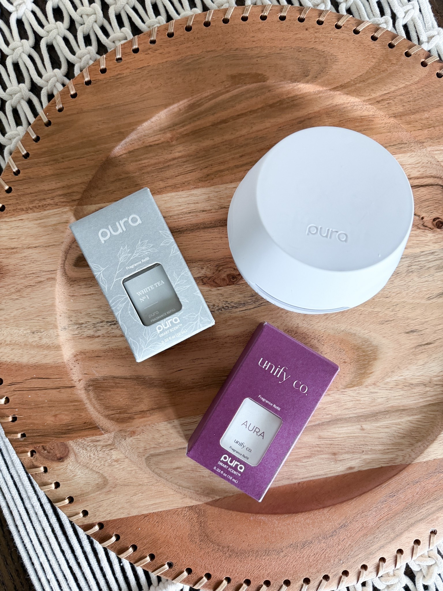 Spring refresh is here & our Pura setup has never smelled better. We have 5 diffusers throughout our 4,500 sq foot home, 4 upstairs & 1 in the main common area downstairs, & these two scents are on rotation right now. White Tea No. 1 is giving full luxury hotel lobby & we are obsessed. So clean, so fresh, exactly what spring should smell like. The Unify Co. Aura refill is so good too, a little warmer & more elevated. Both are perfect everyday home scents that work morning to night without being overwhelming. If you have been on the fence about Pura, this is your sign. Linked in my LTK!

pura smart diffuser - pura fragrance refill - white tea scent - unify co aura - home fragrance - smart home diffuser - plug in diffuser - home scents - spring home refresh - spring fragrance - everyday home scent - clean home fragrance - home diffuser system - whole home fragrance - living room scent - upstairs hallway diffuser - home refresh - fresh home - spring home decor - scented home - luxury home scent - hotel lobby scent - cozy home - home styling - home entertaining - lifestyle home - home essentials - interior styling - home inspo - spring living - seasonal home refresh - home must haves & favorites​​​​​​​​​​​​​​​​